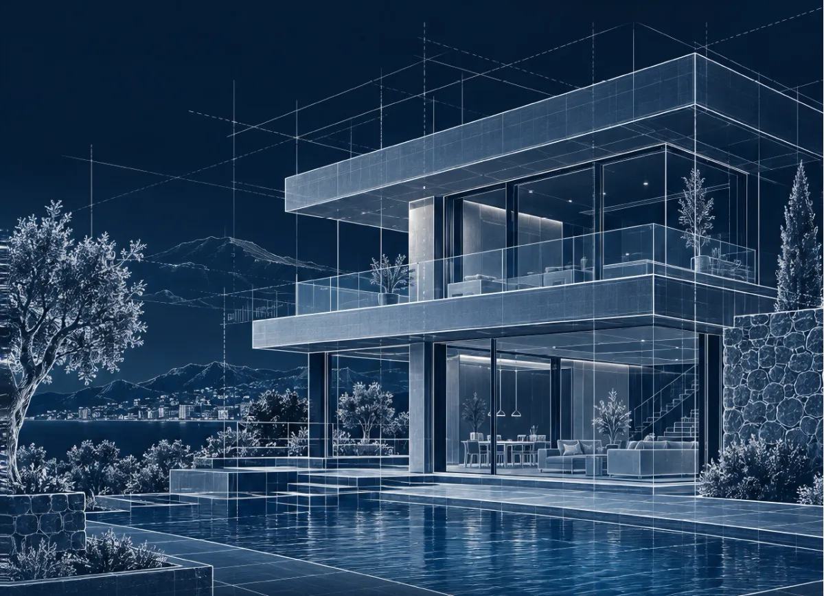 Diseño de vivienda moderna de obra nueva
